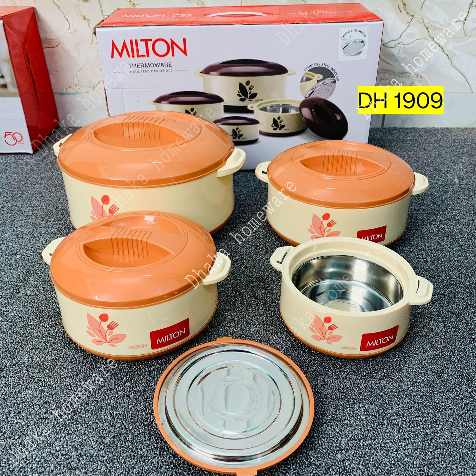 4 Pcs Milton Hot Pot Set Orange